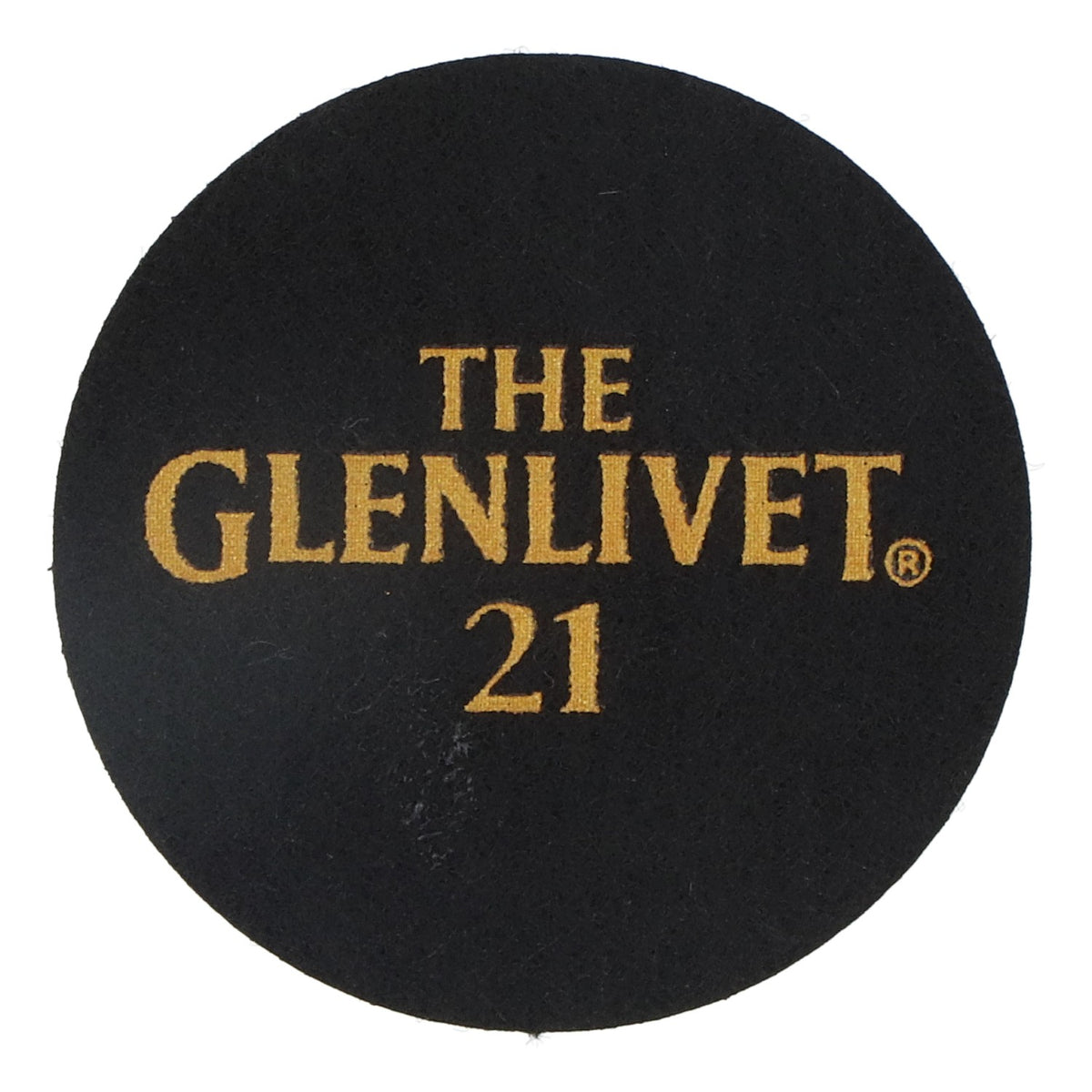Glenlivet Whiskey Felt Coaster Glass Coaster Black 6.2 cm Diameter "Glenlivet 21"