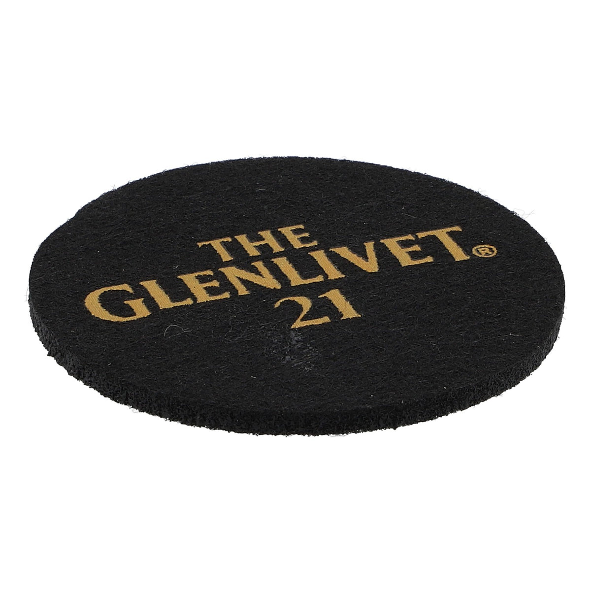 Glenlivet Whiskey Felt Coaster Glass Coaster Black 6.2 cm Diameter "Glenlivet 21" – View 3