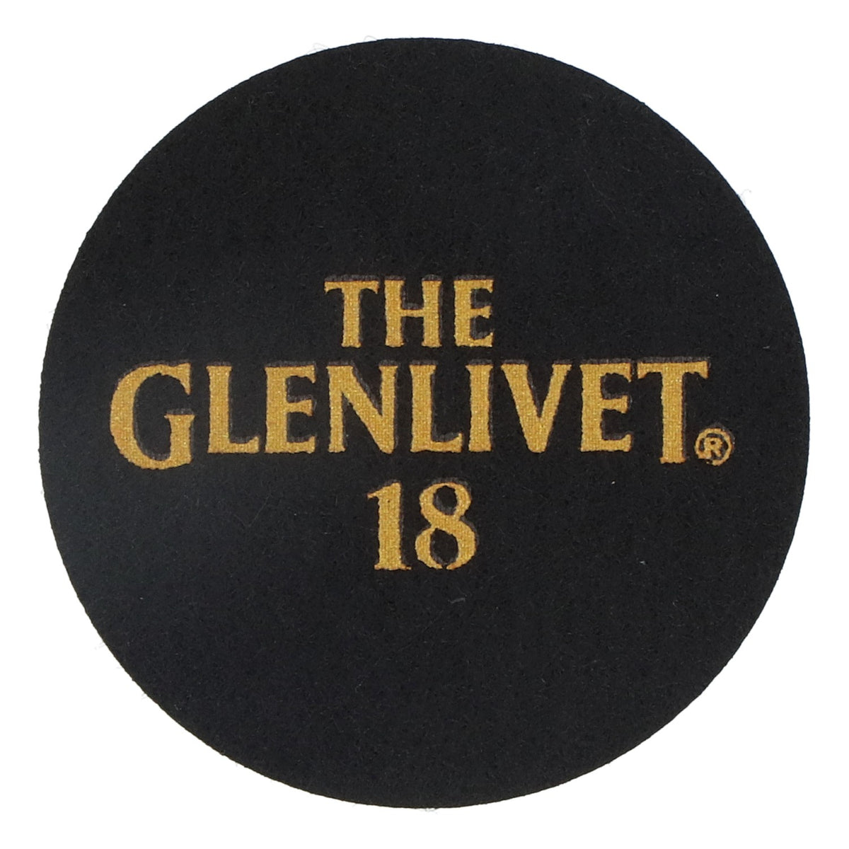 Glenlivet Whiskey Felt Coaster Glass Coaster Black 6.2 cm Diameter "Glenlivet 18" – View 2