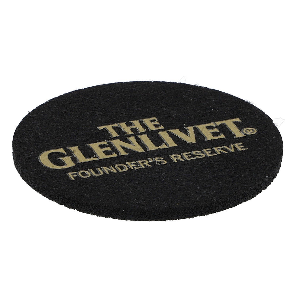 Glenlivet Whiskey Felt Coaster Glass Coaster Black 6.2 cm Diameter "Glenlivet Founders Reserve"