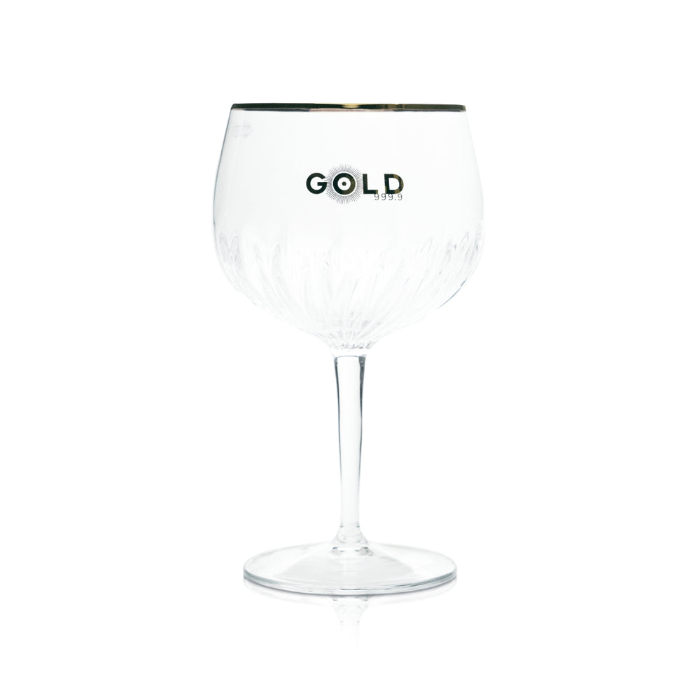 Gold Gin Glass Balloon 0.7l Goblet Gold Rim Contour Glasses Tonic Cocktail Long Drink