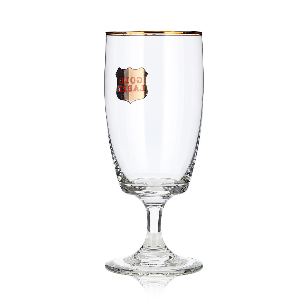 Gold Label Beer Glass, 0.24 L, Goblet Shape, Gold Rim, Gold Logo – View 4