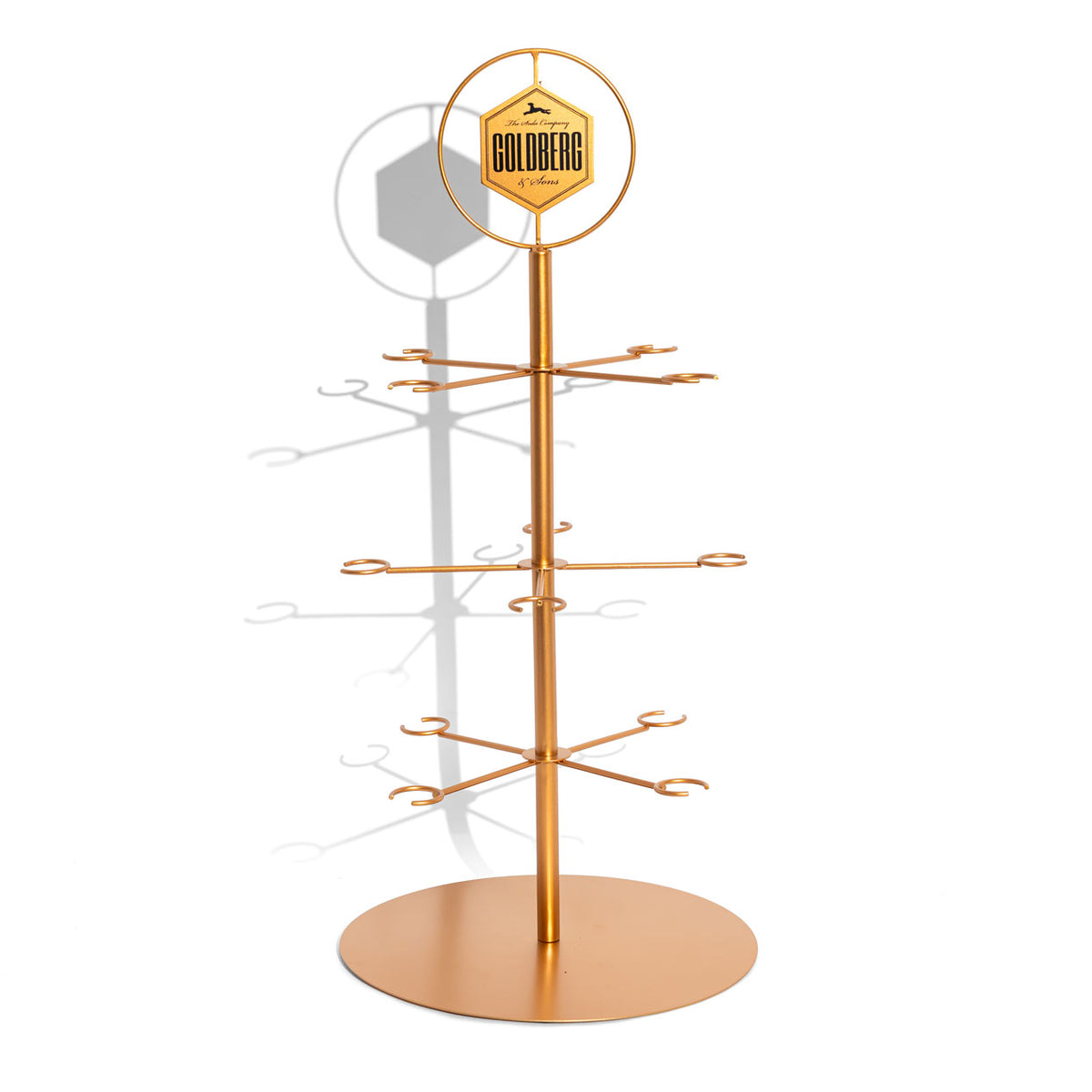 Goldberg Soft Drink Glass Tree Glass Holder Glass Presenter Serving Tree Copper