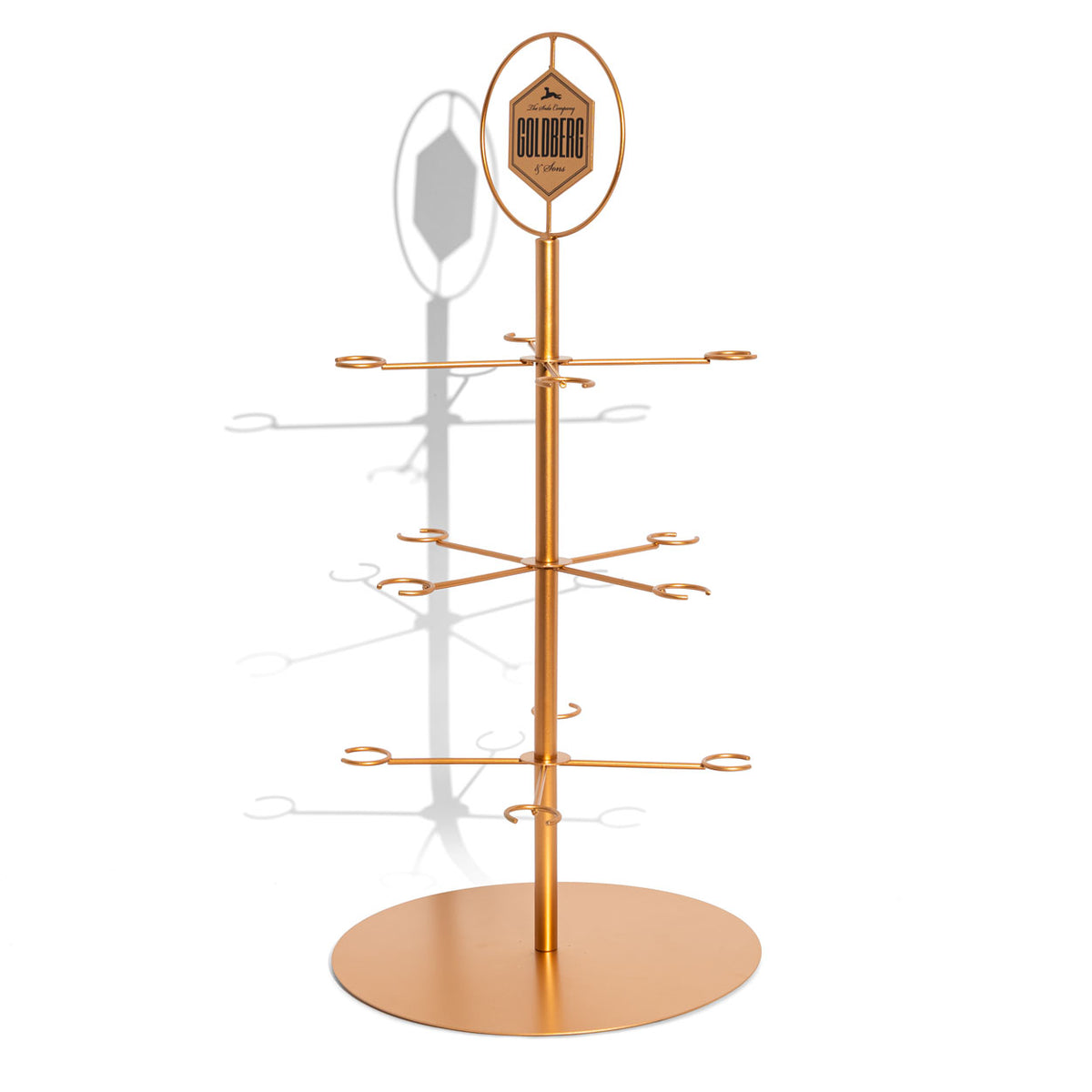 Goldberg Soft Drink Glass Tree Glass Holder Glass Presenter Serving Tree Copper – View 6
