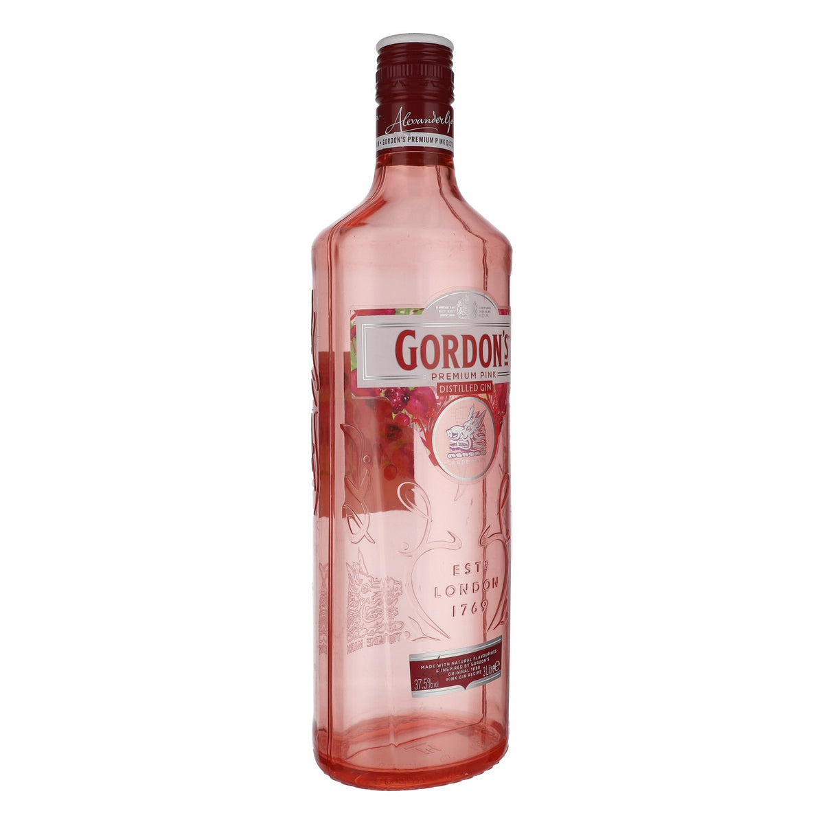 Gordon's Pink Gin EMPTY Acrylic Display Bottle Decorative Bottle Display Bottle Shop Window 3l – View 2