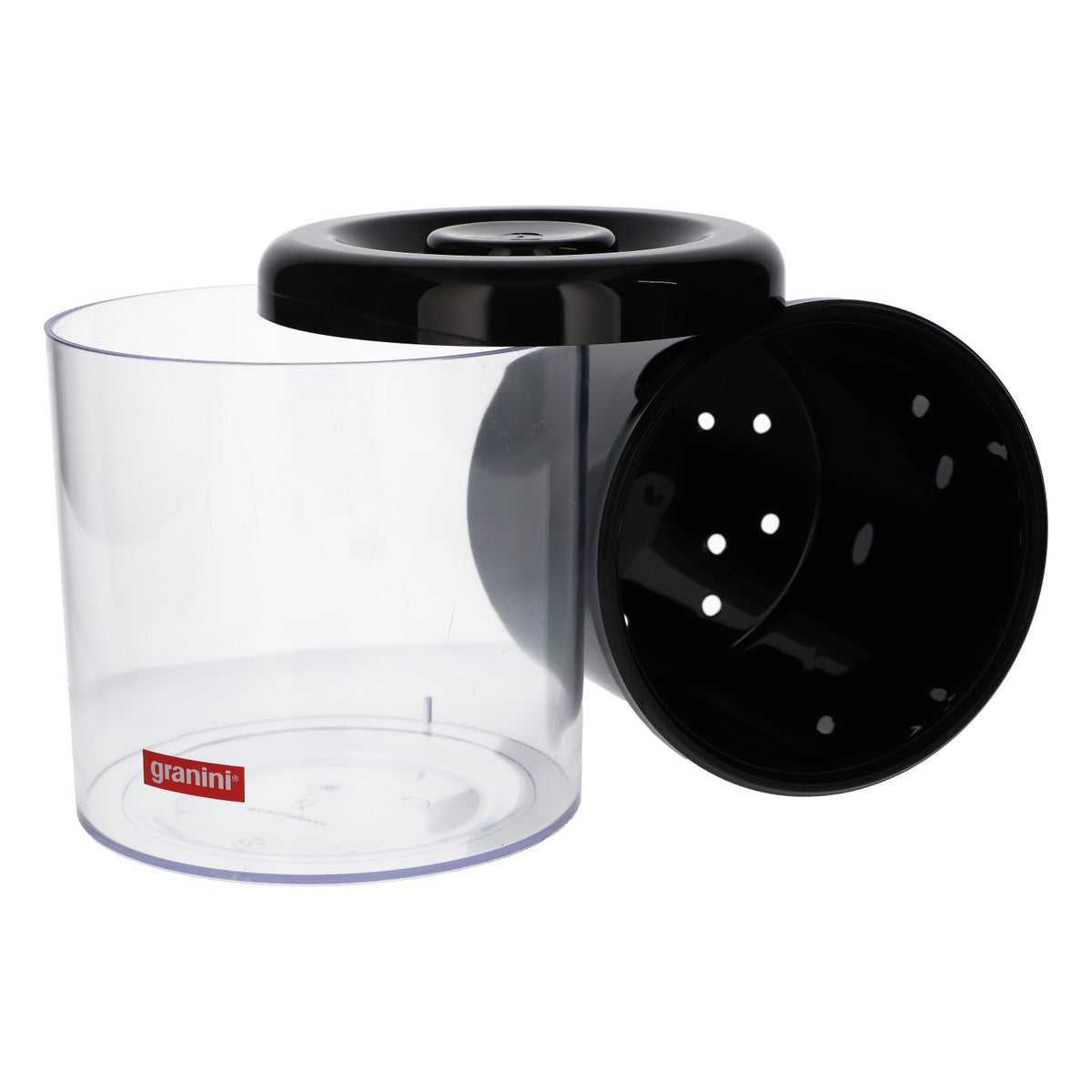Granini Ice Bucket, Ice Cube Cooler, Beverages, Bar, Restaurant, Party, Black, Clear