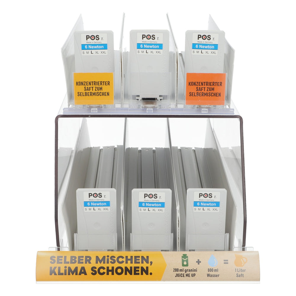 Granini juice dispenser POS tuning push system for 200 ml Granini juice packaging