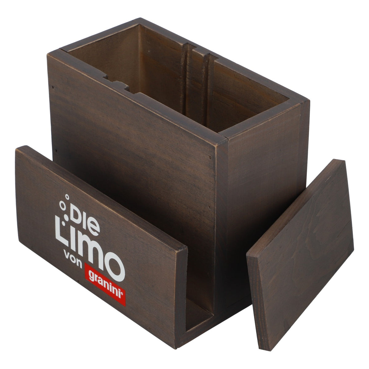 Granini soft drink table display card holder cutlery holder wood look – View 6