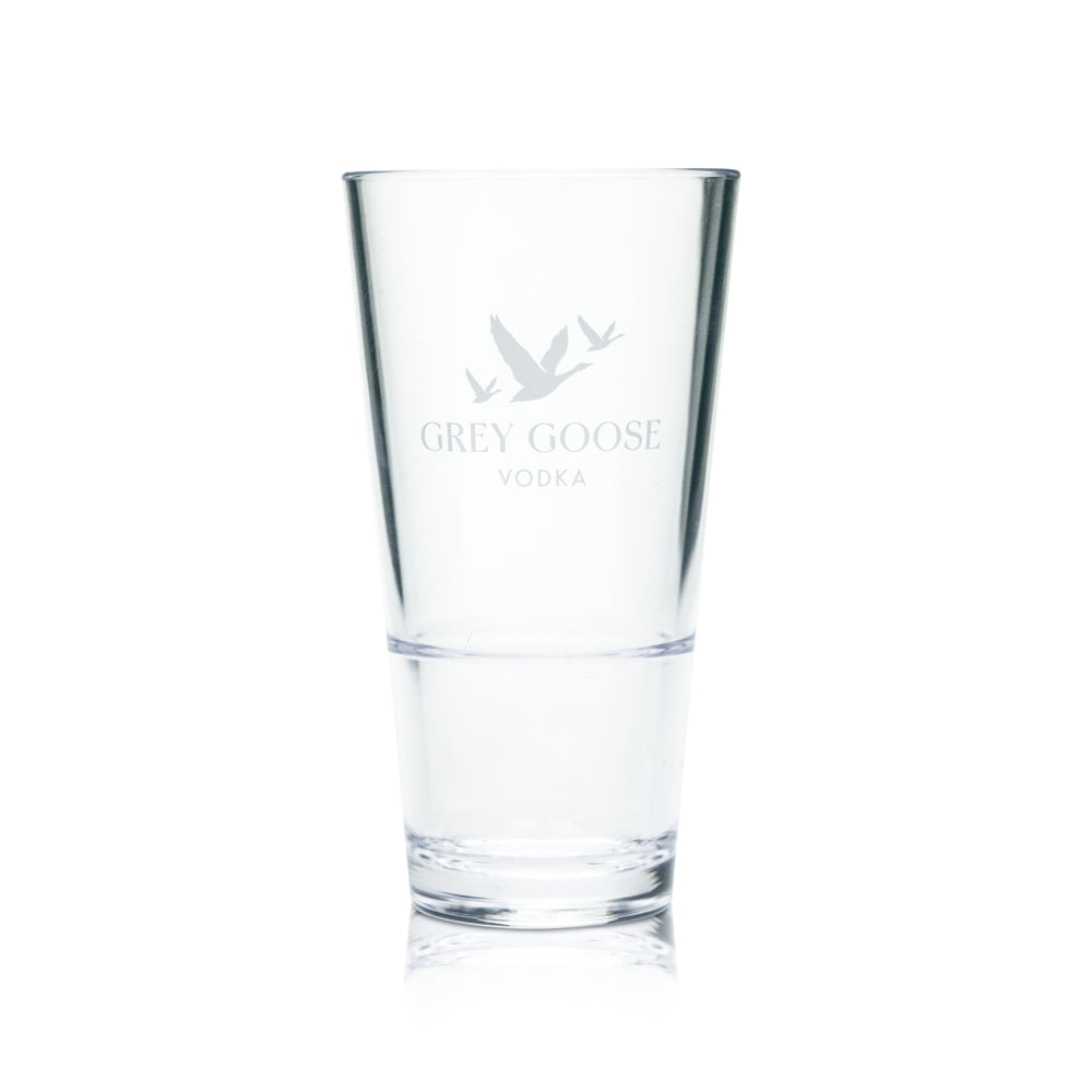 Grey Goose plastic cup, glass, 0.3 l, reusable cup, plastic, calibrated, catering, bar
