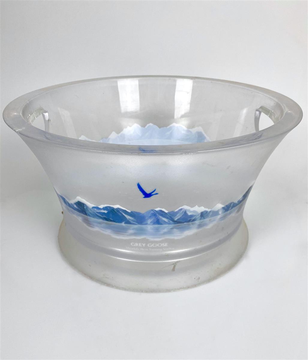 Grey Goose Vodka Ice Cube Container Bottle Cooler Magnum Old Version Thick Plexiglass