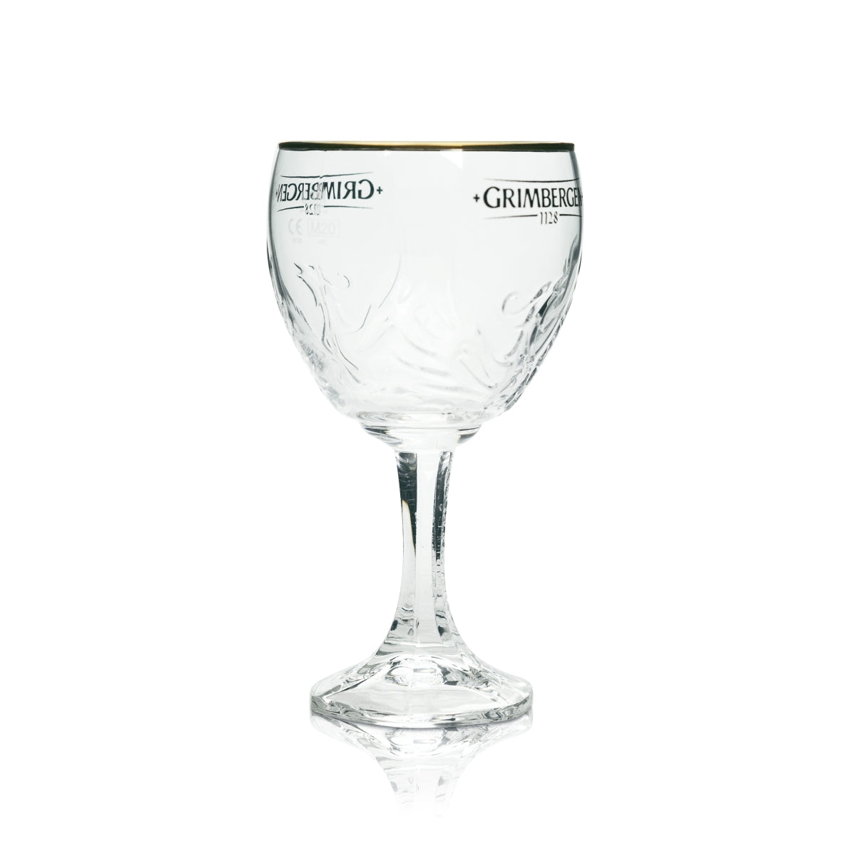 6x Grimbergen Glass 0.33l Goblet Phoenix Contour Gold Rim Glasses Gastro Beer – View 2