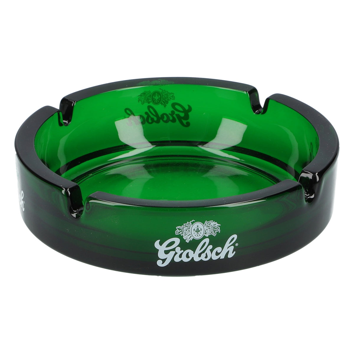 Grolsch Beer Glass Ashtray, large green version
