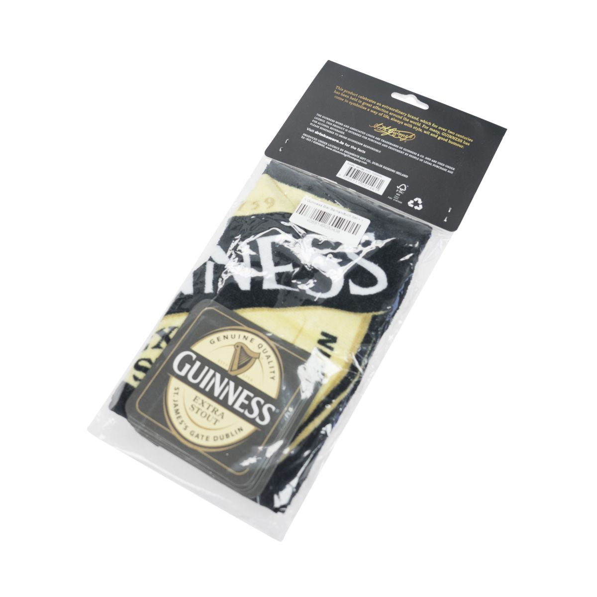 Guinness Bar Towel Set + 10 Beer Coasters Merchandise Dublin Brewery Britain – View 2