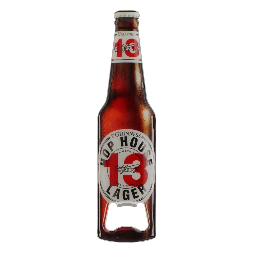 Guinness Beer Bottle Opener Hop House Lager 13 Bottle Shape with Magnet