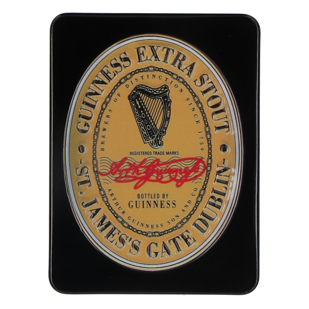 Guinness Beer Fridge Magnet Kitchen Magnet 6x8 cm 3D Magnet "Guinness Extra Stout St. James Gate Dublin"