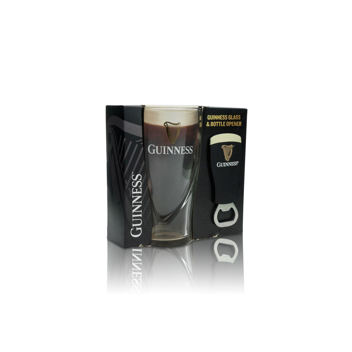 Guinness Pint Glass Beer Glass 0.53 L Set with Bottle Opener Gift Set Brewery – View 3