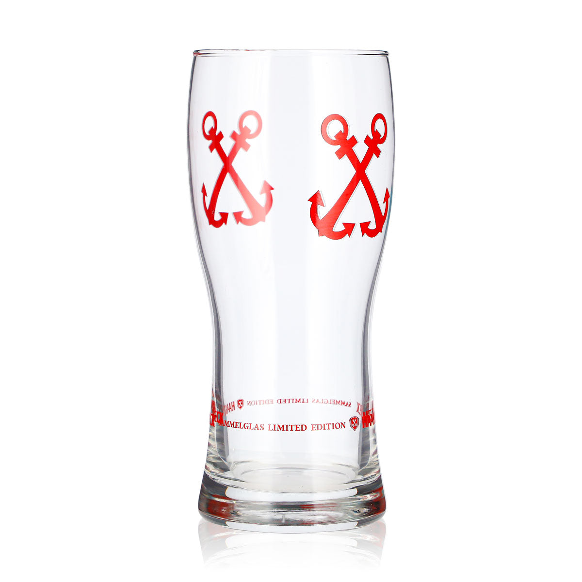 Haake Beck Beer Glass, 0.38 L, Red Logo, Collectible Glass, Limited Edition (3) Anchor – View 2