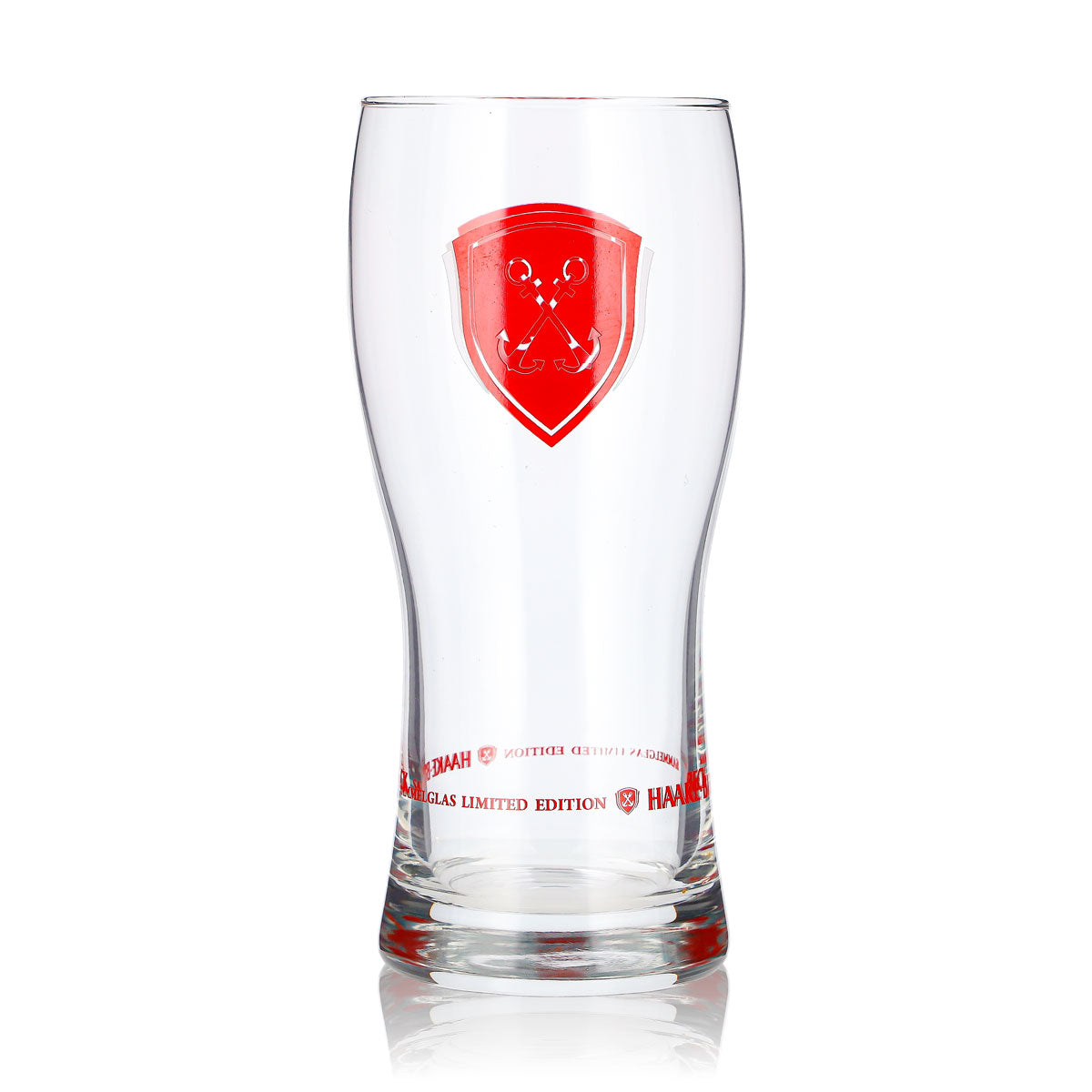 Haake Beck Beer Glass, 0.38 L, Red Logo, Collectible Glass, Limited Edition (1) Anchor
