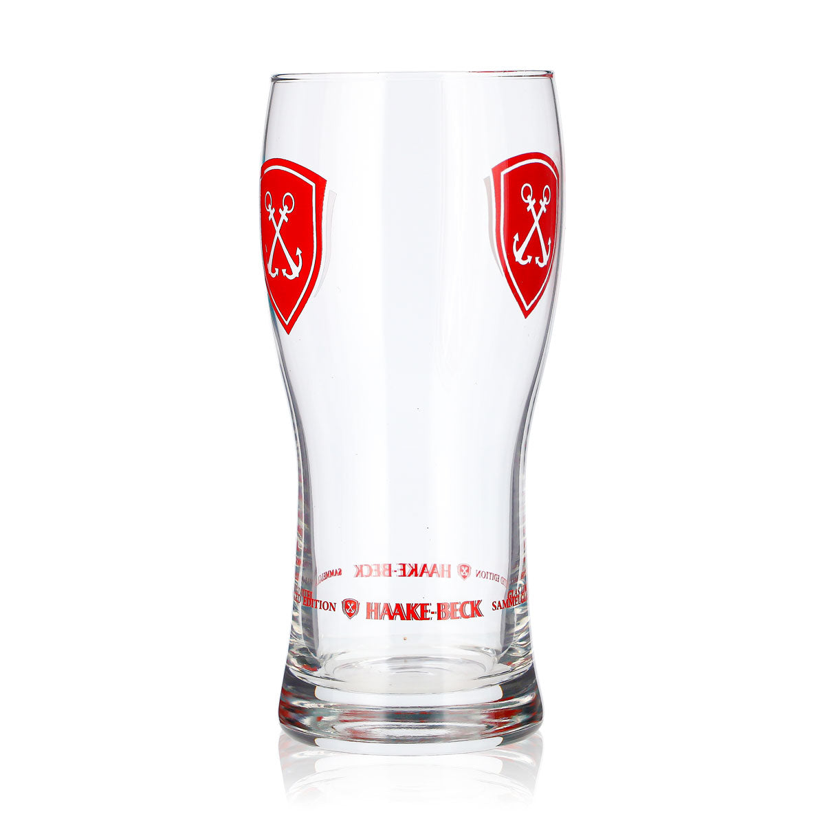 Haake Beck Beer Glass, 0.38 L, Red Logo, Collectible Glass, Limited Edition (1) Anchor – View 3
