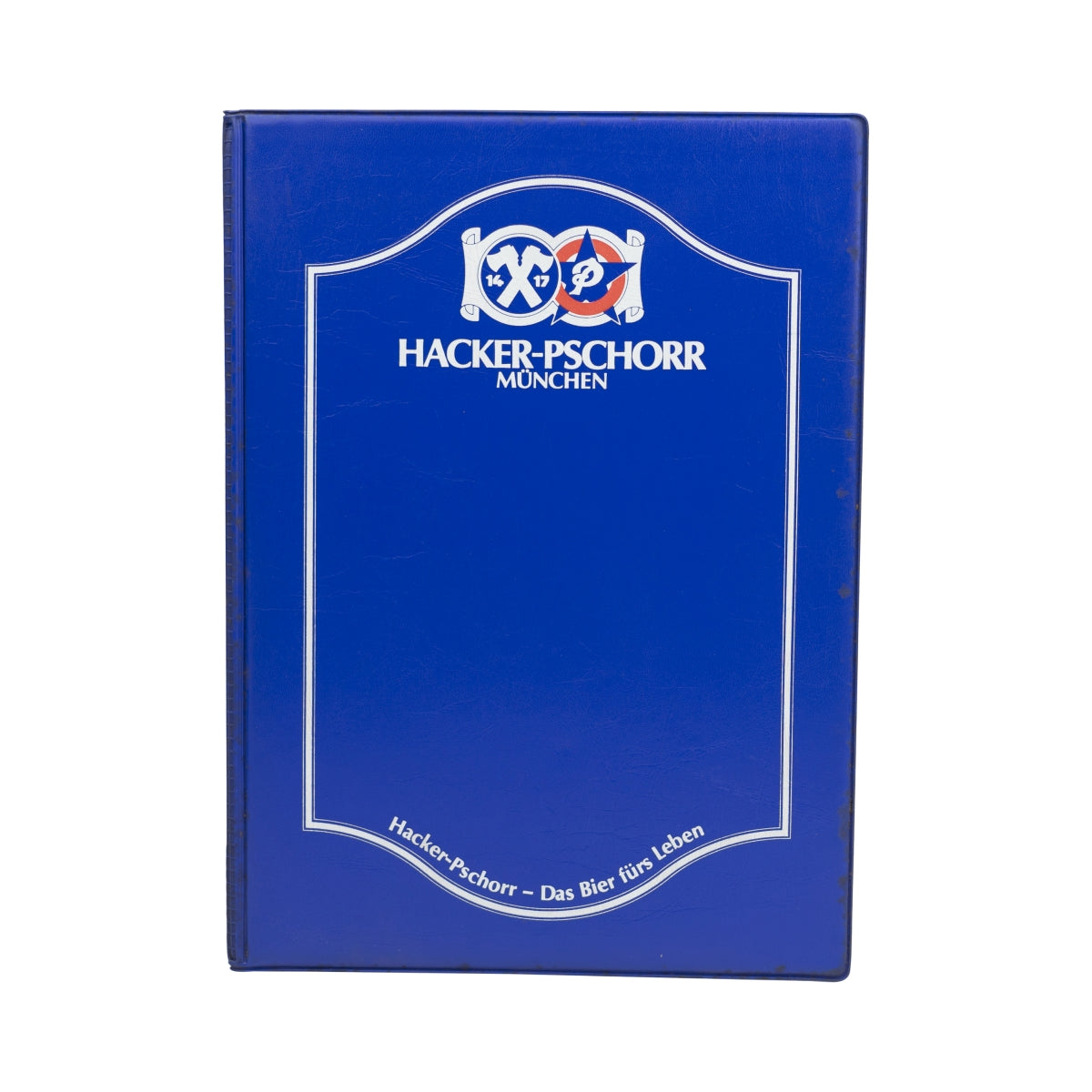Hacker Pschorr Beer Food and Beverage Menu Blue 6 Pages DINA4 Menu Holder