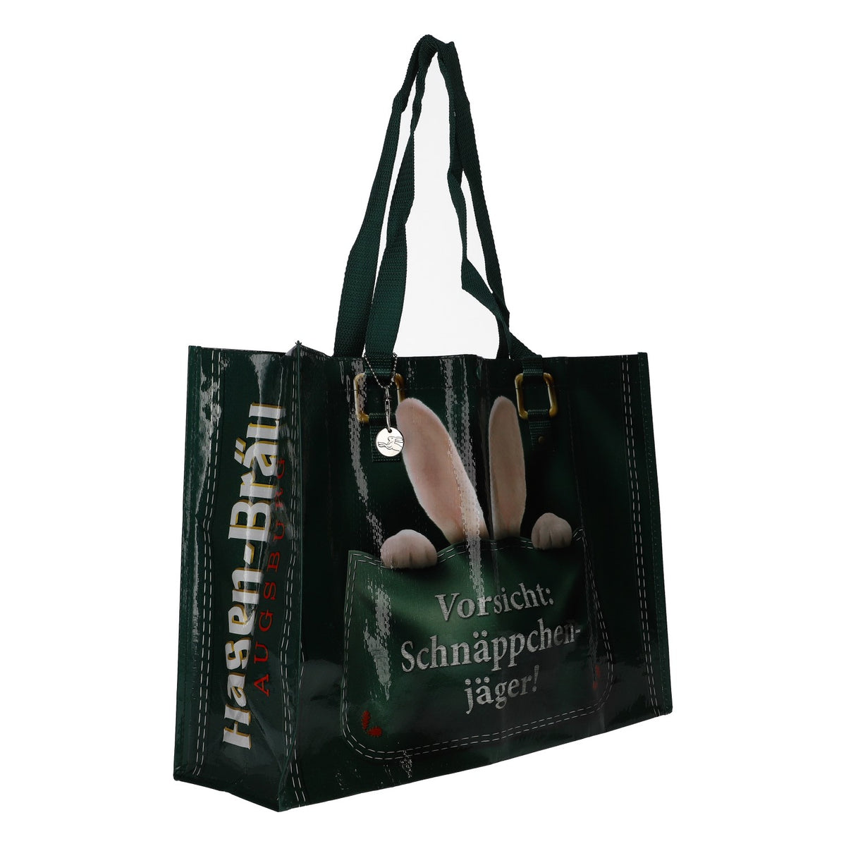 Hasenbräu Augsburg Green Shopping Bag with Shopping Chip – View 2