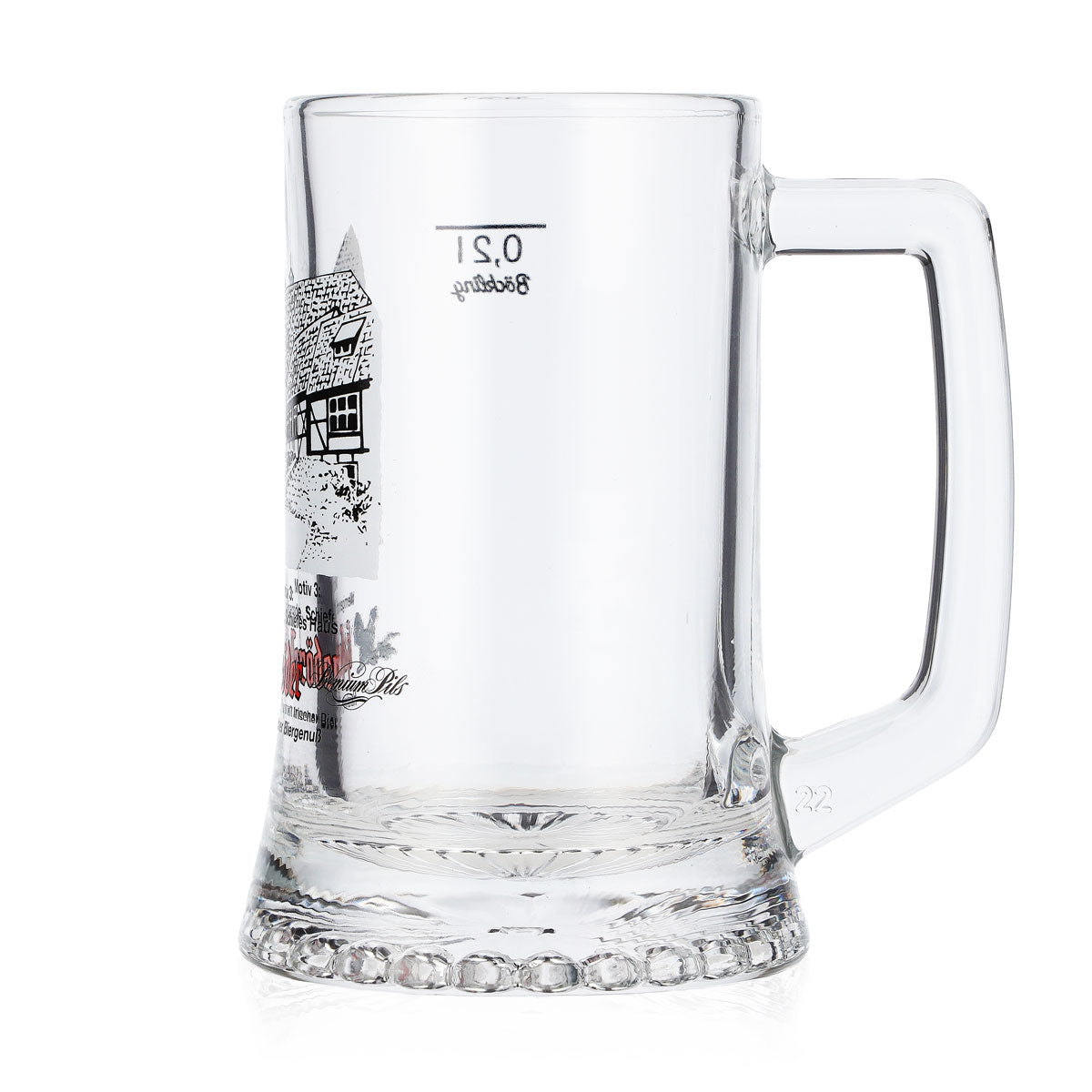 Hasseröder Beer Glass / Beer Mug, 0.2 L, Design 3: Wernigerode Leaning House, Böckling – View 5