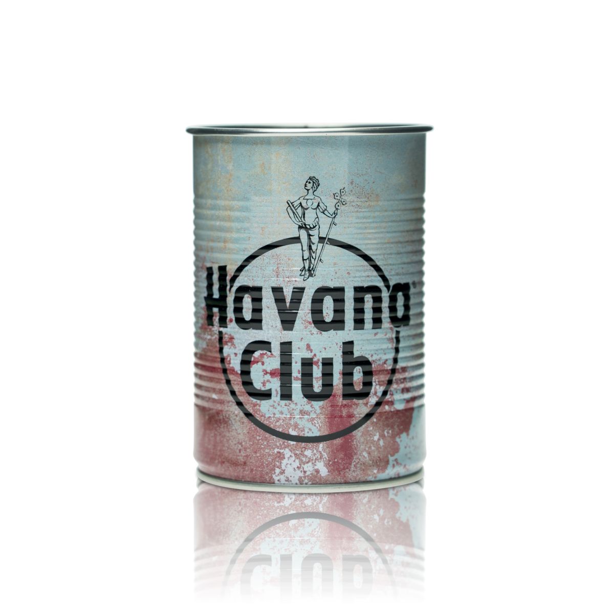Havana Club Tin Can 0.35 L Snack Can Long Drink Cup Cutlery Holder Metal Cup