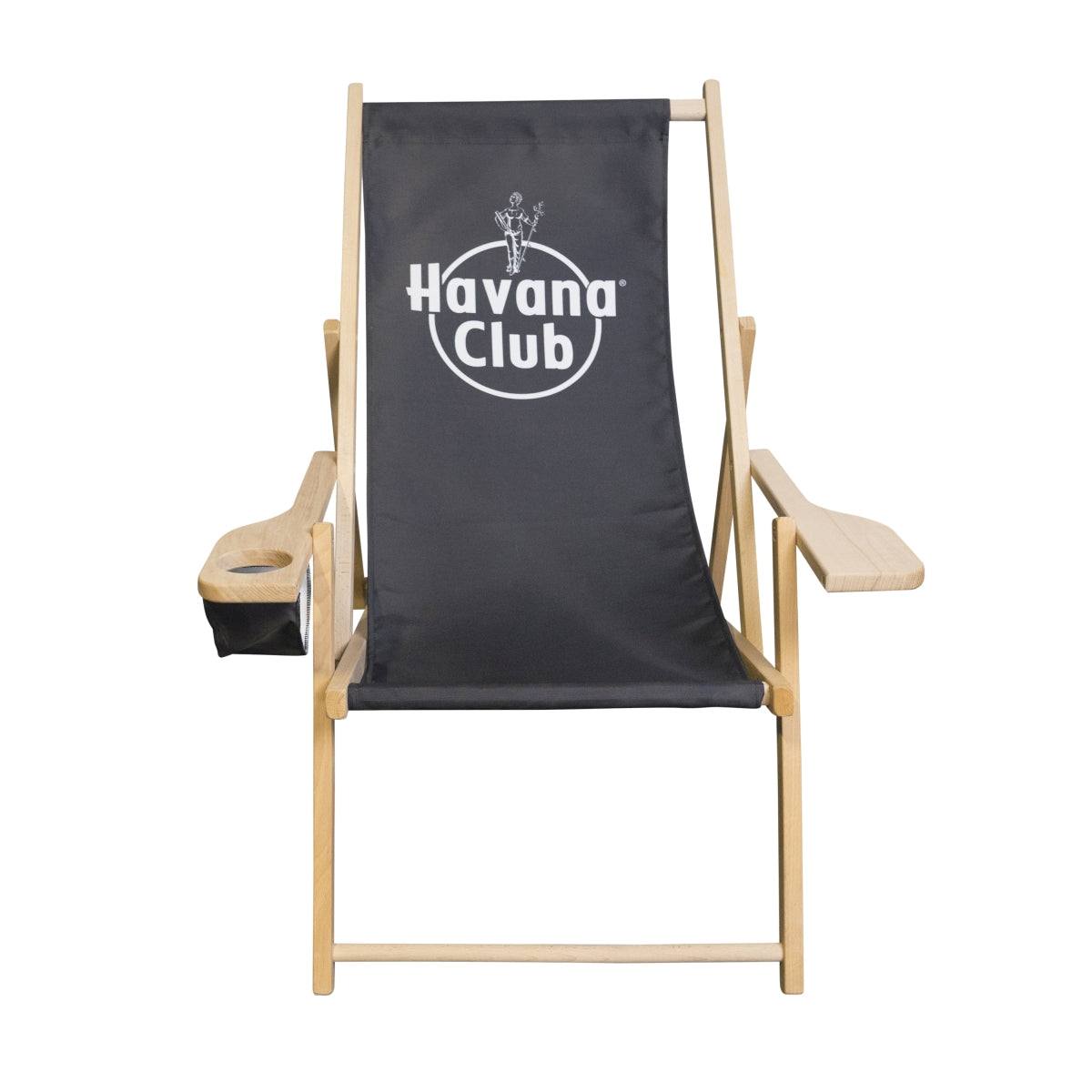 Havana Club Deck Chair Drink Holder Folding Chair Lounge Chair Beach Bar Outdoor – View 3