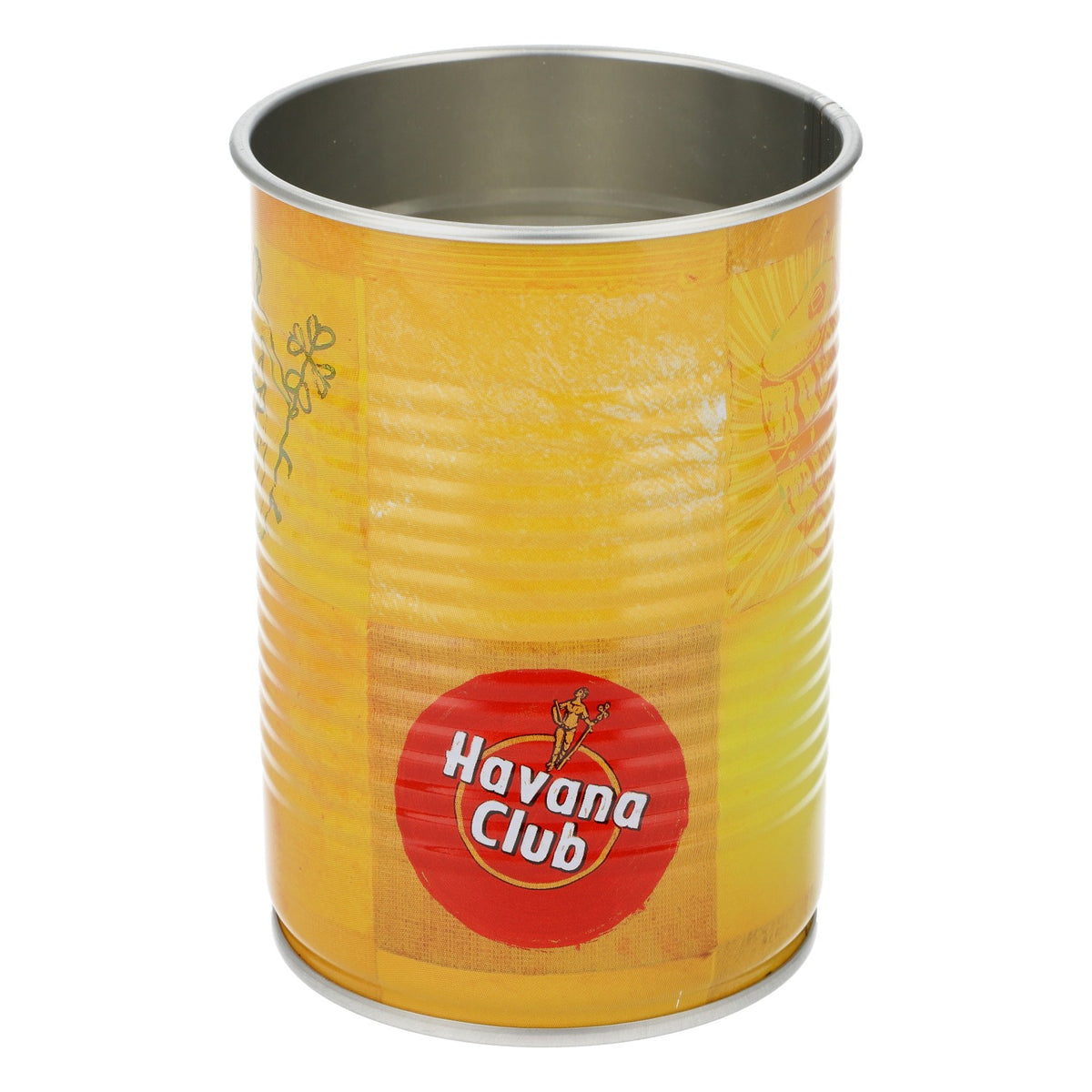 Havana Club Rum Tin Box Glasses 0.42l Cup Yellow Multipurpose