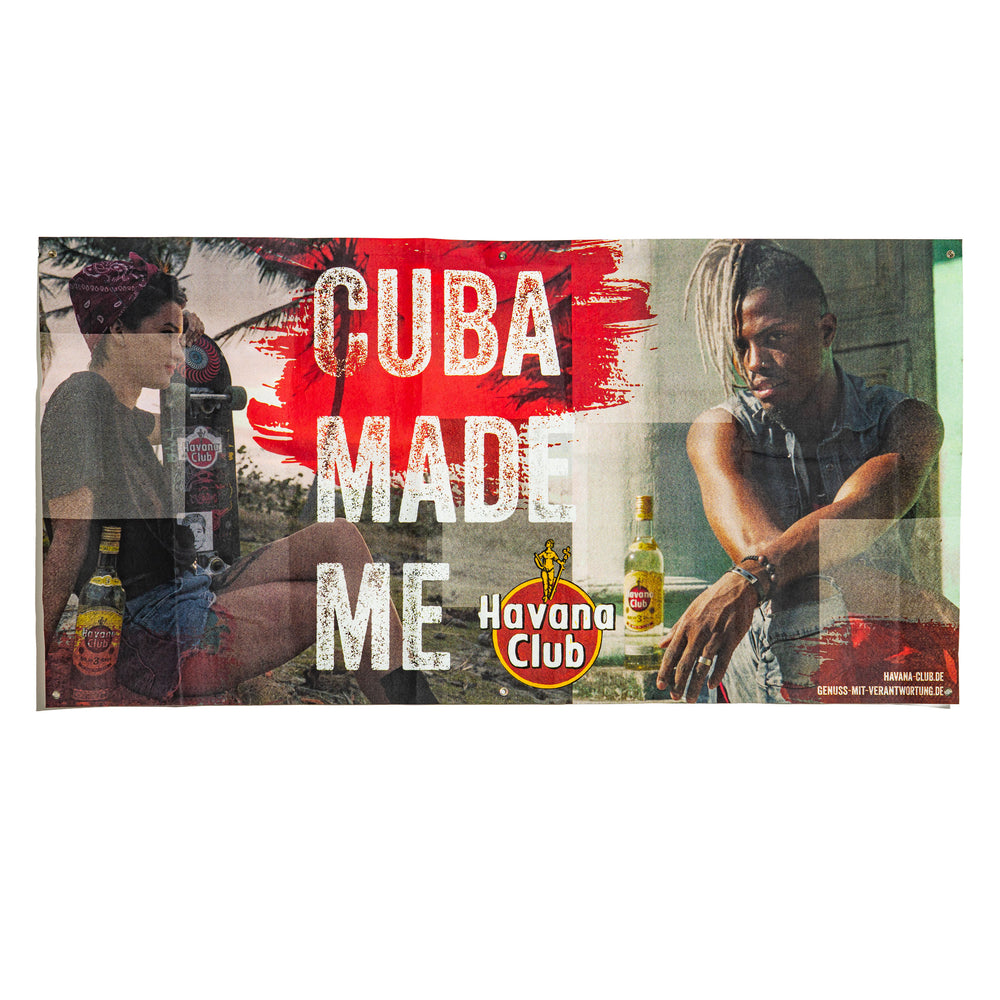 Havana Club Rum Glass Banner 200x100 cm "Cuba made me" Felt Flag