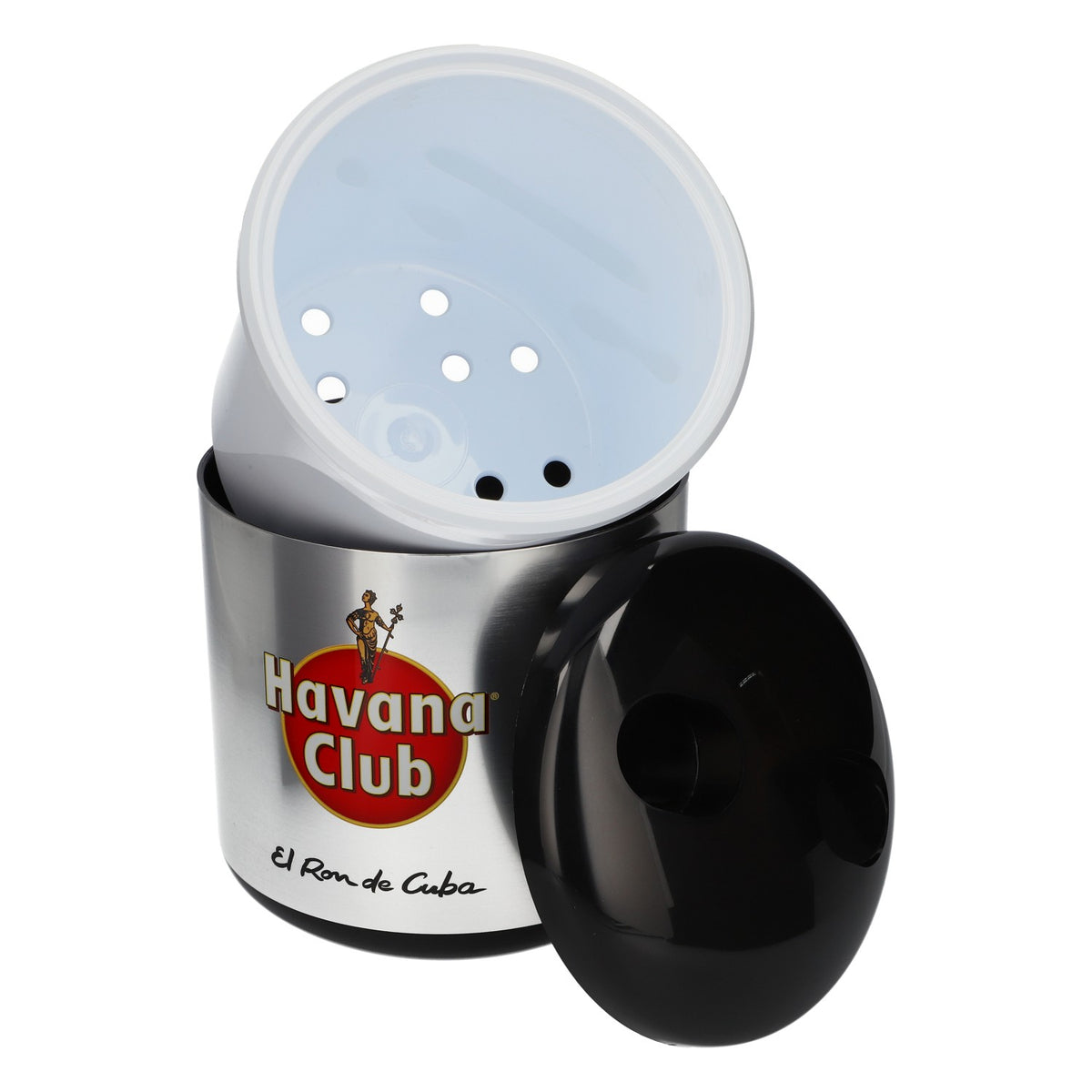 Havana Club Rum Bottle Cooler "El Rom de Cuba" (New) Plastic, Silver – View 4