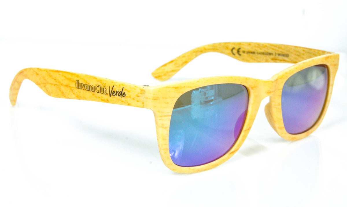 Havana Club Rum Sunglasses Party Glasses Verde Wood Look UV400 – View 2