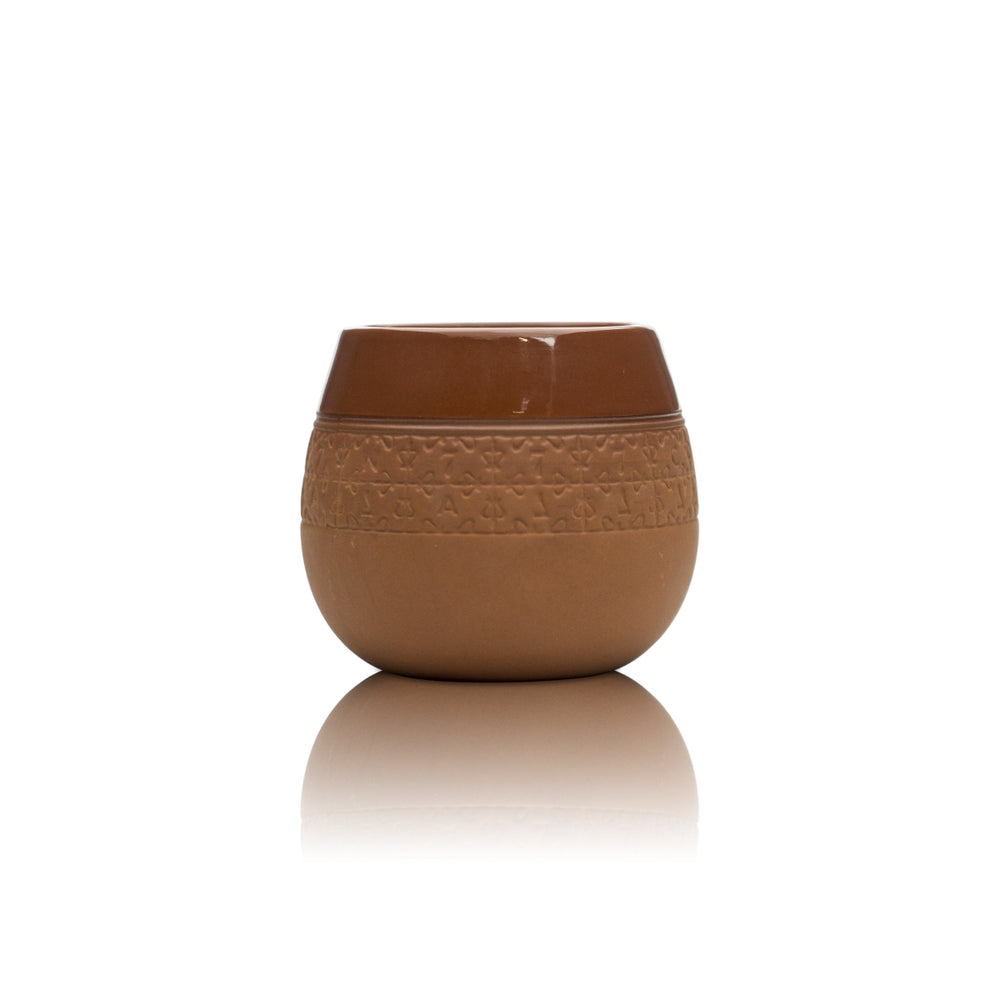 Havana Club Rum Brown Relief Tumbler Cocktail Glasses Ceramic Glasses