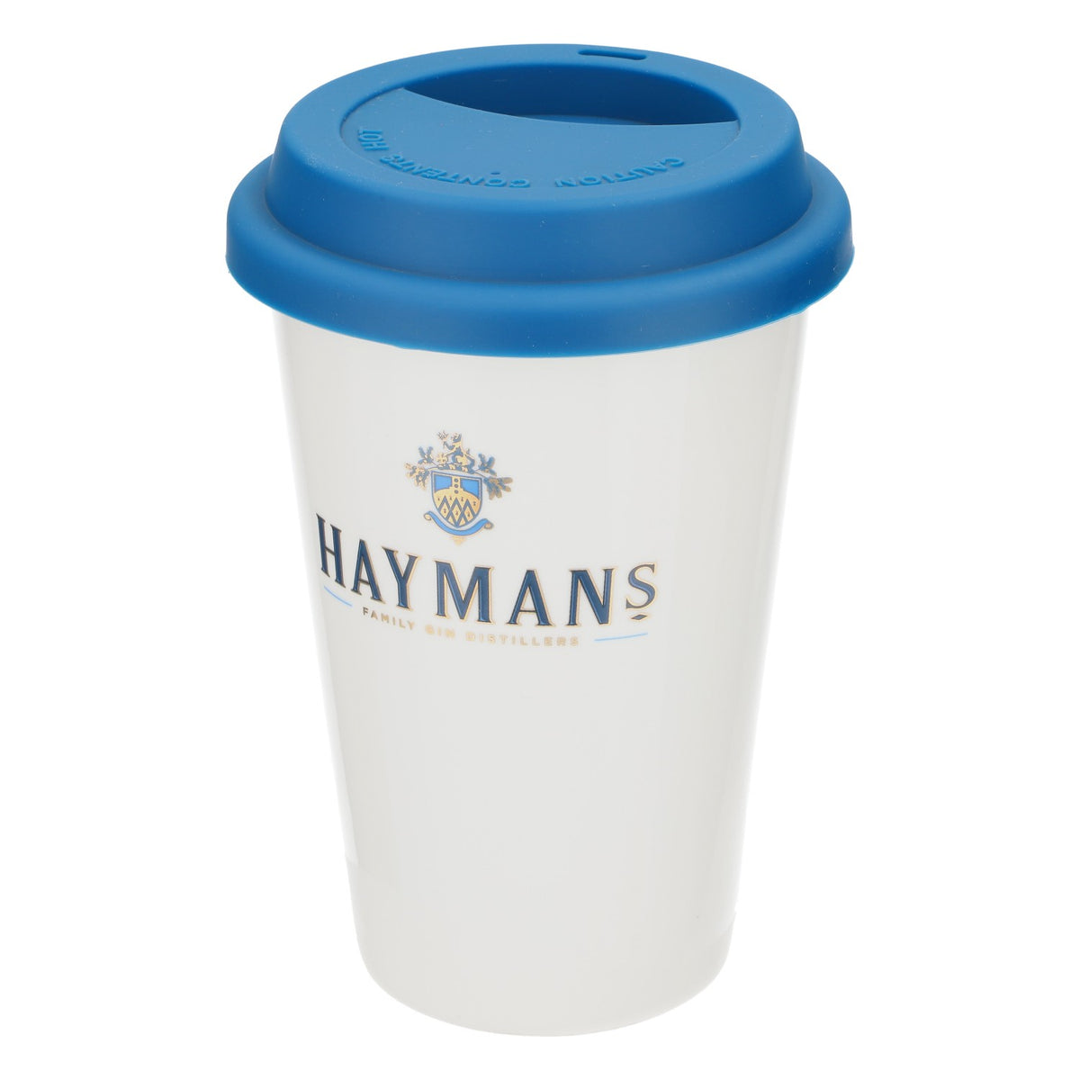 Hayman Gin Ceramic Mug 0.41l  Coffee Mug Gin Mug Blue Lid – View 4