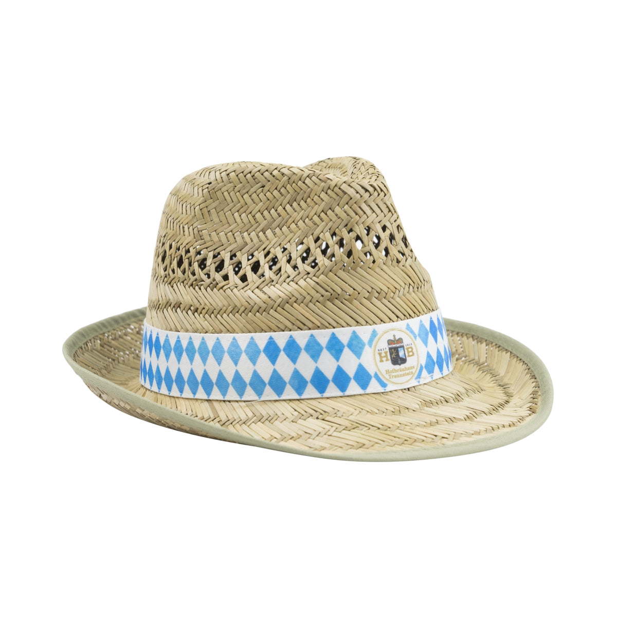 HB Traunstein Straw Hat Cap One Size Bavarian Folk Festival Sun Hat