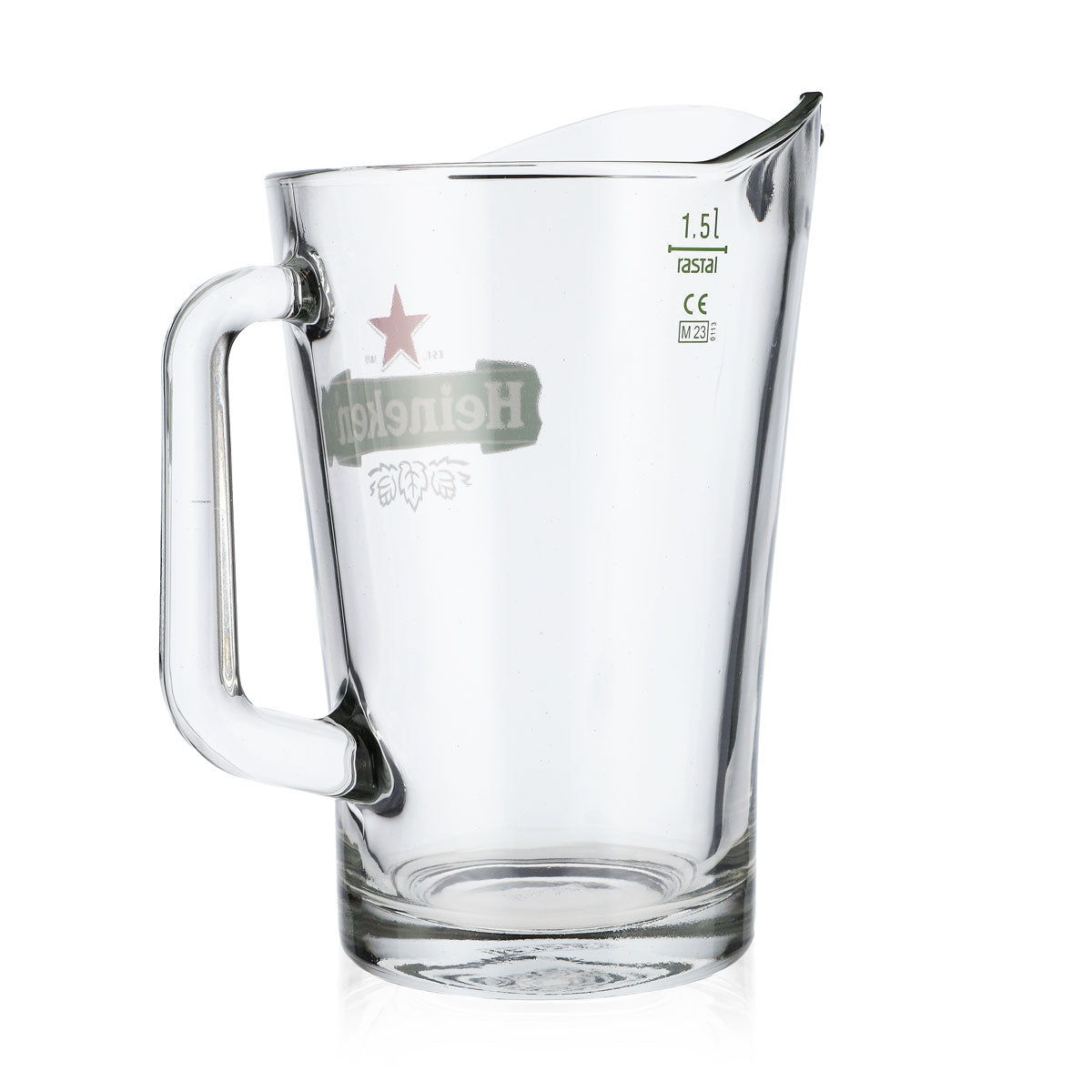 Heineken Beer Glass 1.5 L Carafe Pitcher Beer Mug Leaf Logo Rastal Louisiana – View 3