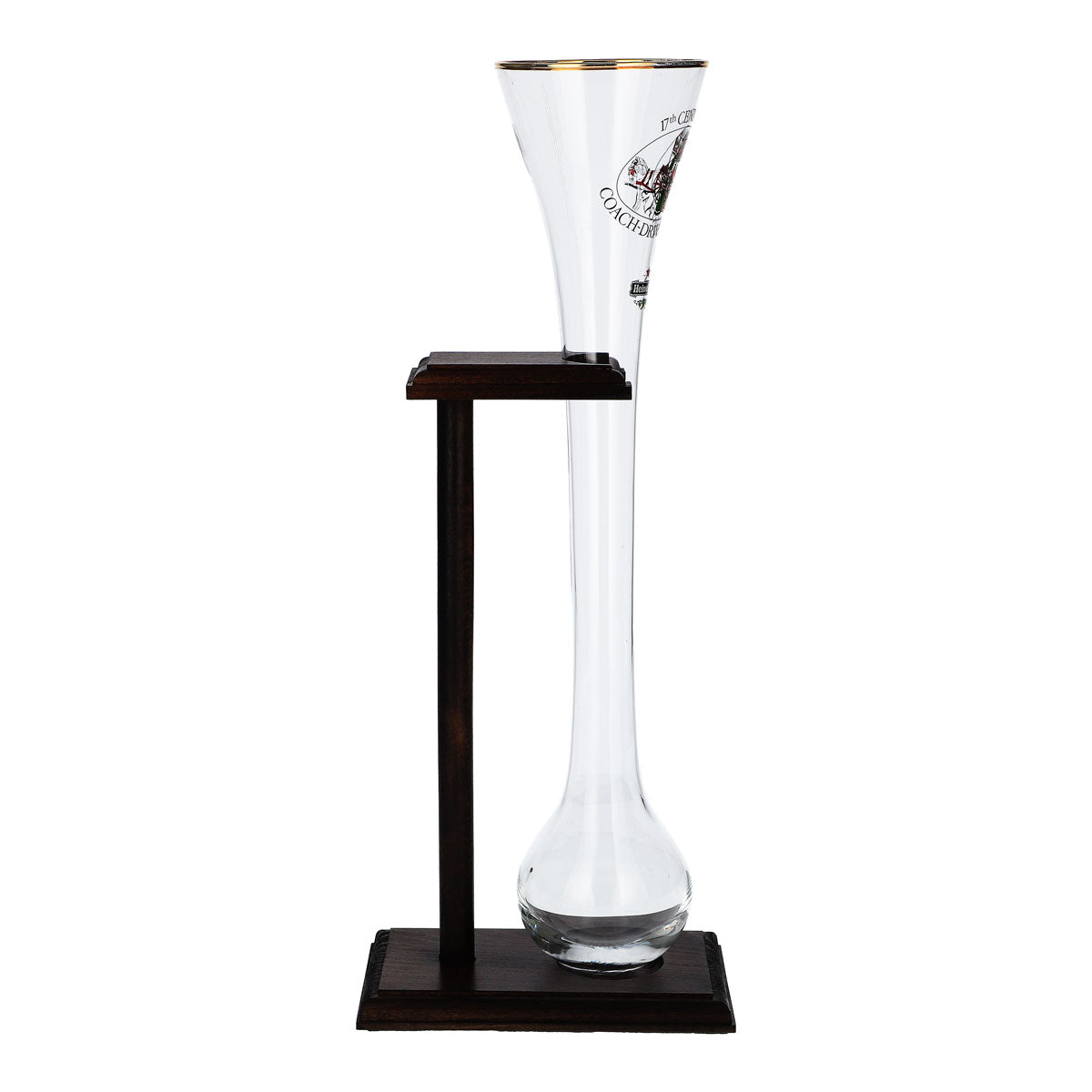 Heineken Beer Glass, Goblet, 0.73 L, Hand-Blown with Wooden Stand, Decorative – View 3