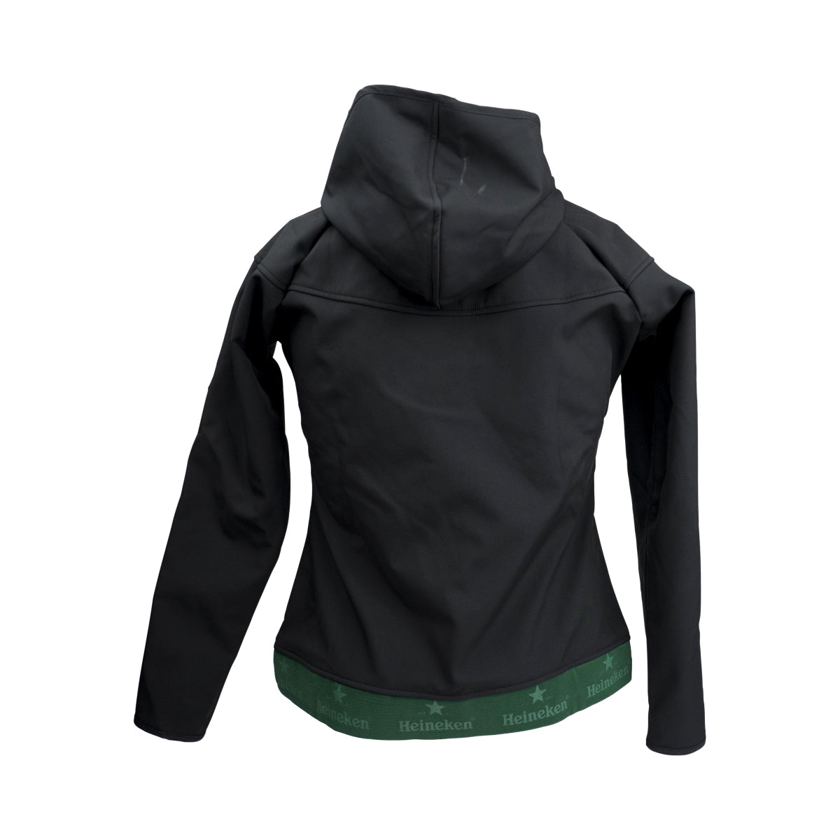 Heineken Beer Jacket Women's Size L Black/Green Softshell with Zipper – View 3