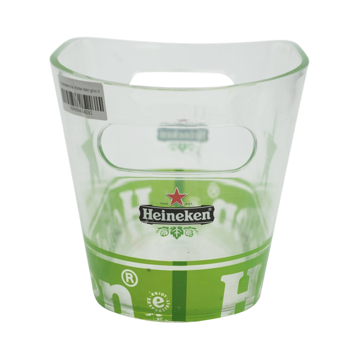 Heineken Beer Cooler Small Green Transparent Used Ice Bucket Container Bar Ice Cooler – View 2