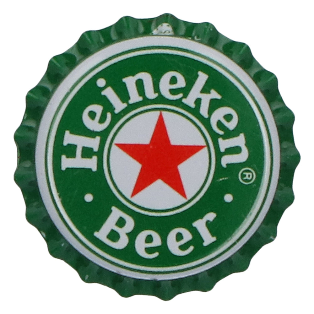 Heineken Beer Magnet, Green Metal Bottle Cap Fridge Magnet