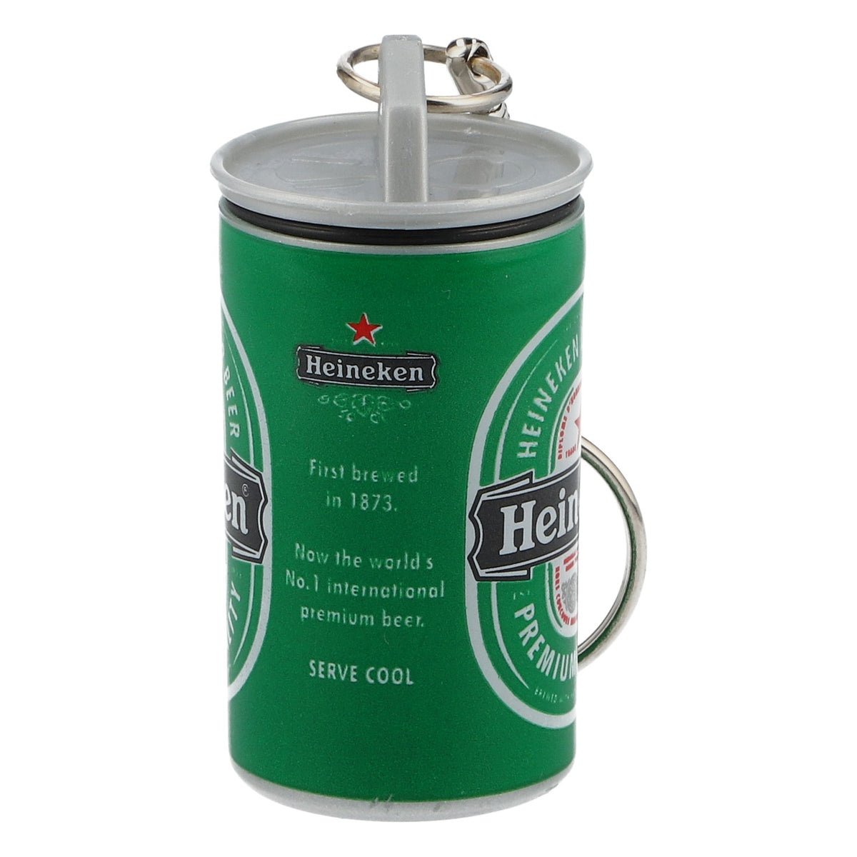 Heineken Keychain Beer Can Container Green Plastic Mini Can – View 3