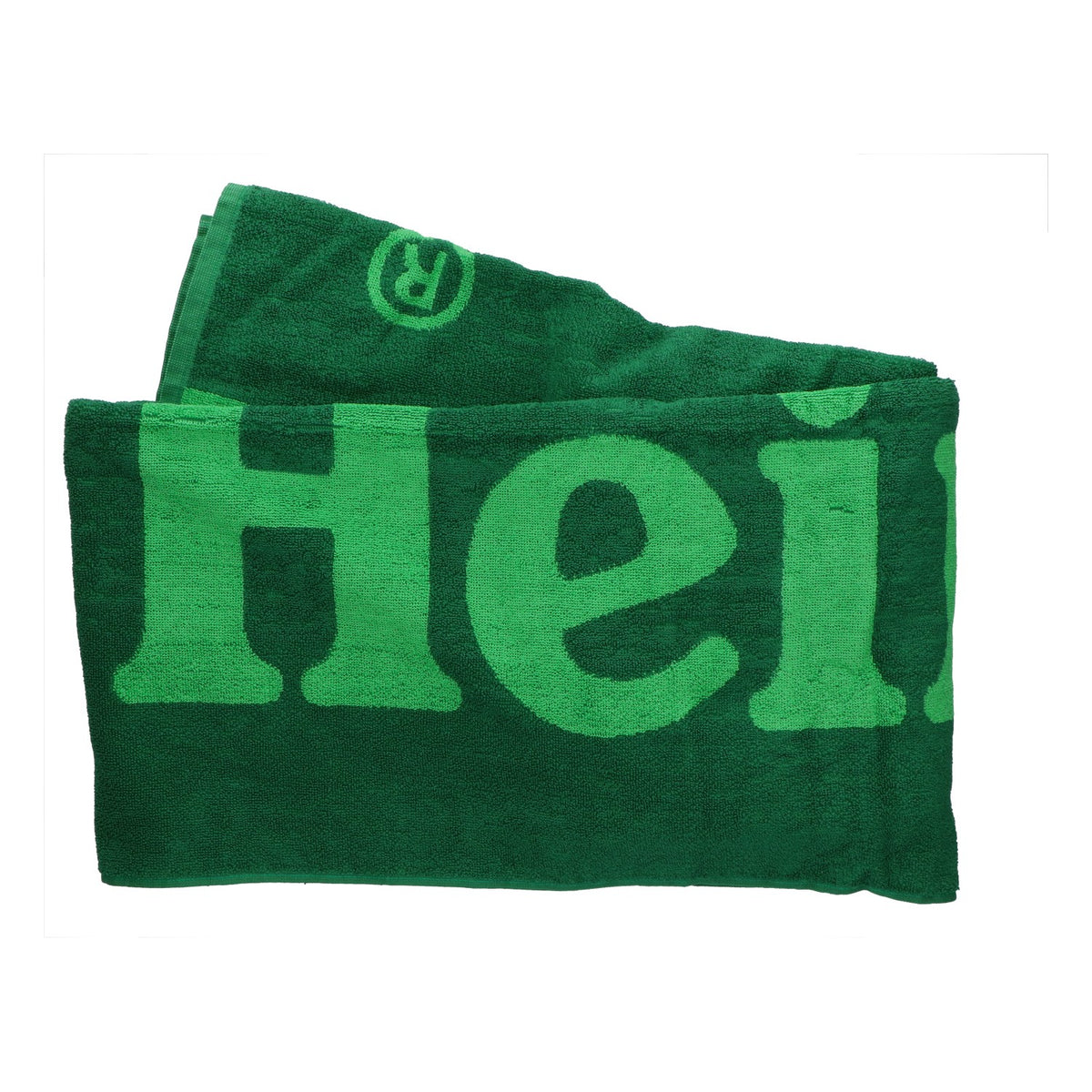 Heineken Beach Towel, 180x100 cm, Green, Logo, Cotton, New, for Fans – View 2