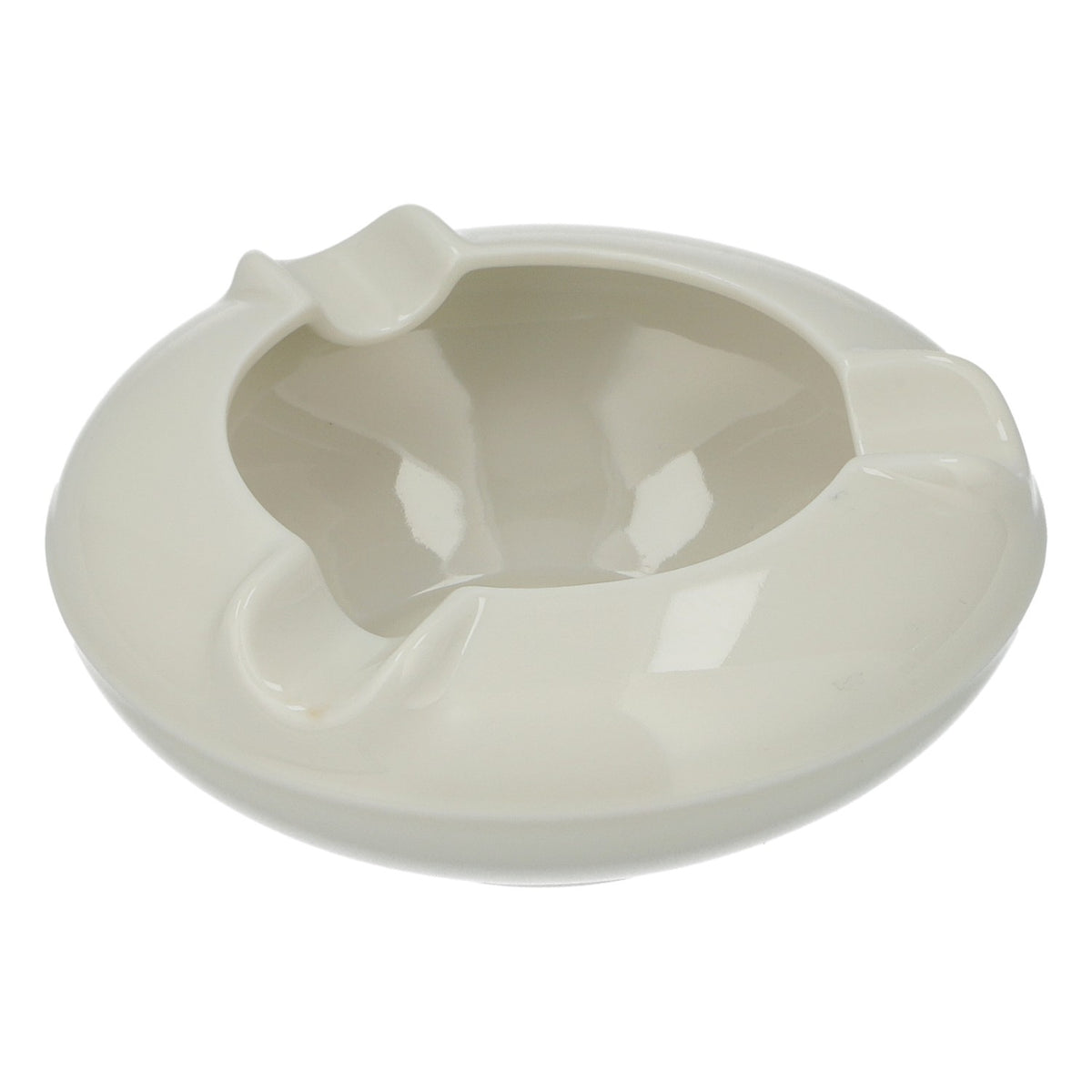 Heinrich Ceramic Ashtray, White: Stylish Design for Home & Bar – View 3