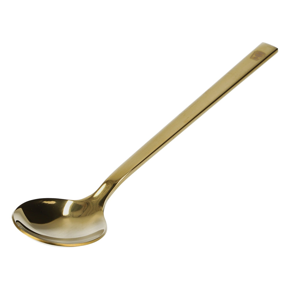 Heinz Food Spoon, Round, with Heinz Logo Engraving, Gold-Colored Metal