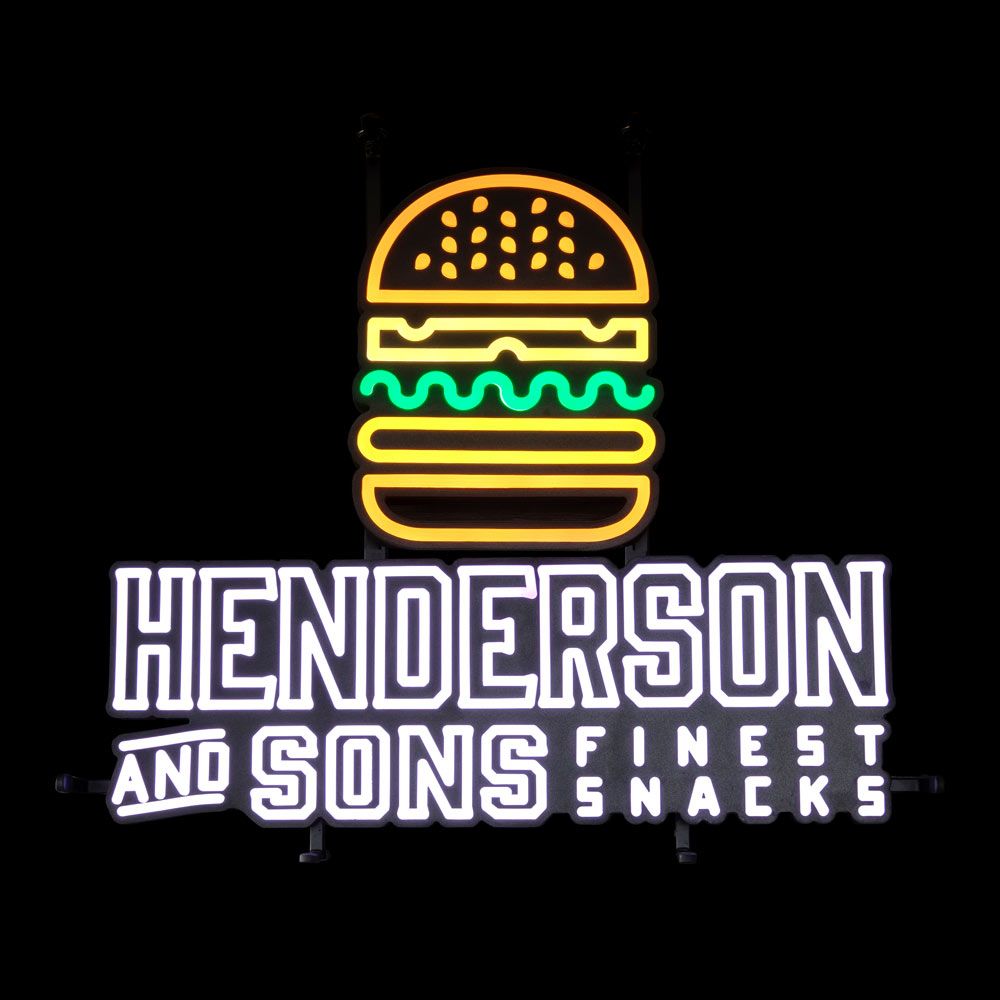 Henderson Neon Sign LED Neon Sign Burger Indoor Dimmable Display Bar – View 2