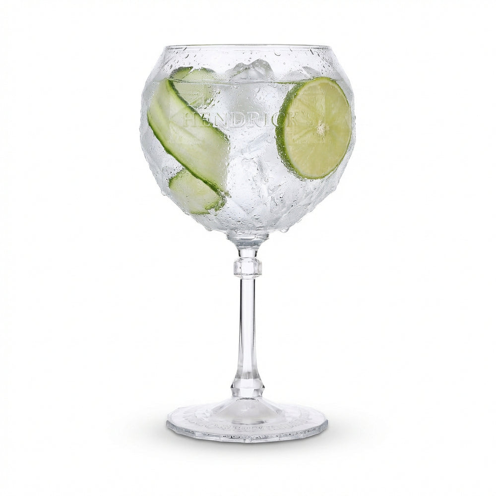 Hendricks Gin Glass 0.5l Design Balloon Glasses Elegant Relief Glass Contour Aperitif