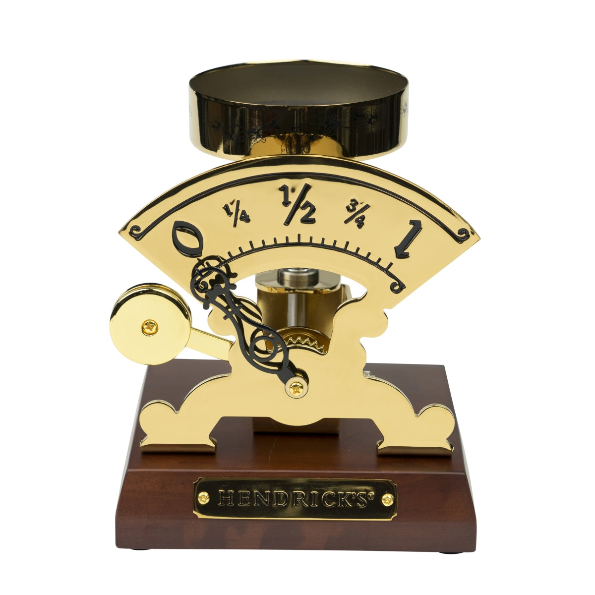 Hendricks Gin Glorifier Antique Scale Gold Bottle Stand Display Rare