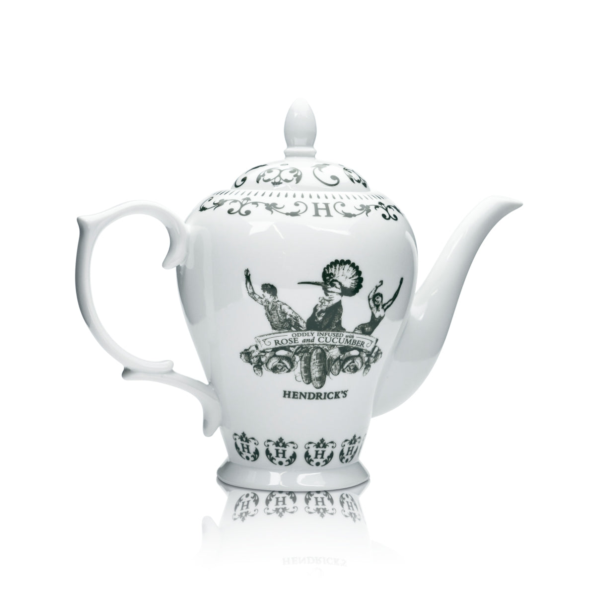 Hendricks Gin Pot 0.5l Handle Tea Pot Glasses Cup Tea Cup English Britain