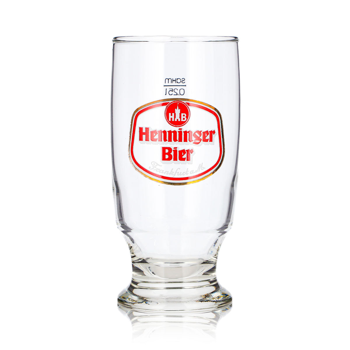 Henninger Beer Glass, 0.25 L Mug, Red Logo, Sahm – View 2