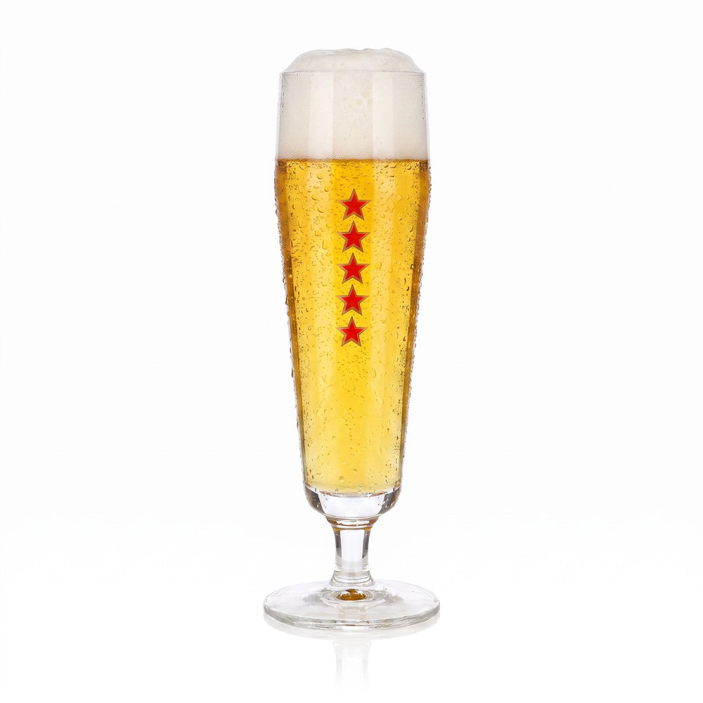 Hensen Beer Glass, 0.25 L, Pilsner Tulip-Shaped, Star Logo